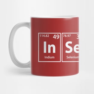 Insecure (In-Se-Cu-Re) Periodic Elements Spelling Mug